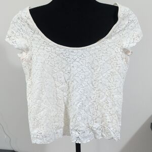 Vintage American Eagle Outfitters White Lace Blouse